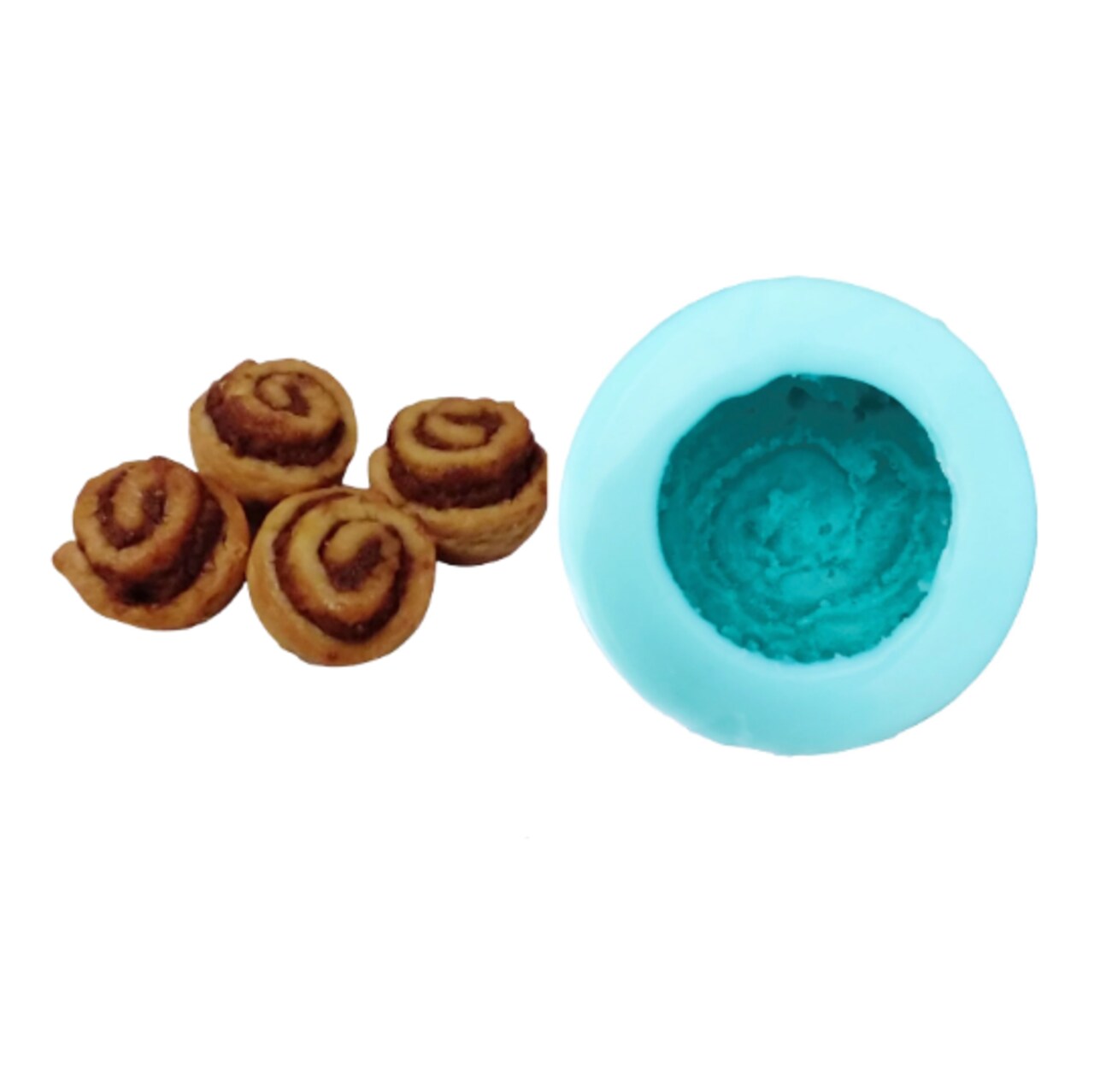 1pc Small Cinnamon Roll Silicone Mold| Dessert Shape Silicone Mold| Soap| Candle | Mold for Wax| Mold for Resin